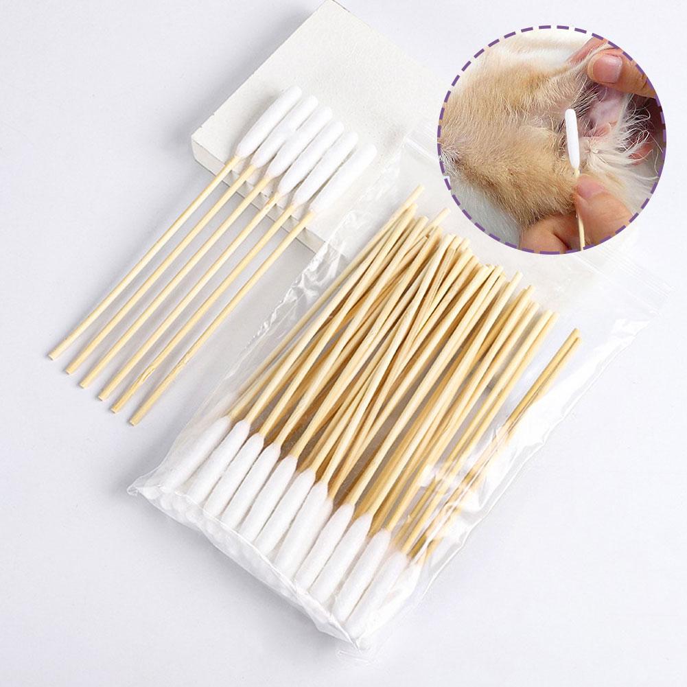 50/100 PCS Cotton Sticks Dog E - Pet Ear Cleaner 评论和价格