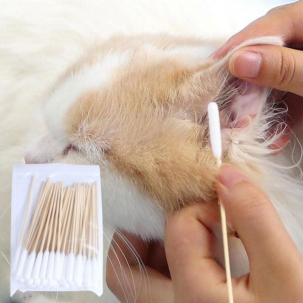 50/100 PCS Cotton Sticks Dog E - Pet Ear Cleaner 评论和价格